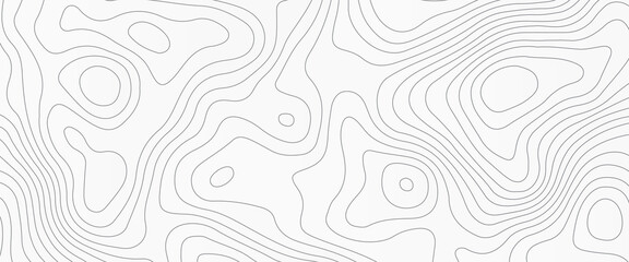 Topographic background and texture, monochrome image. 3D waves, White wave paper curved reliefs abstract background, Abstract topographic contours map background, Vector contour topographic map. - obrazy, fototapety, plakaty