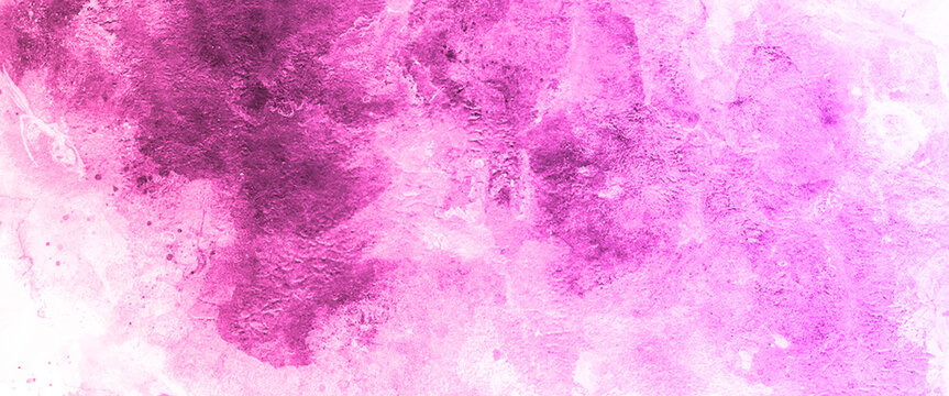 Colorful bright ink and watercolor textures on pink paper background. Paint leaks and ombre effects. Hand painted abstract image. Fantasy smooth light pink abstract watercolor painted background,