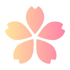 シンプルな桜のベクターイラスト