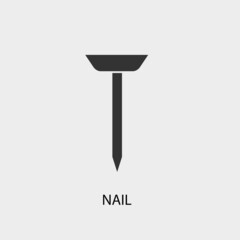 Nail vector icon illustration sign