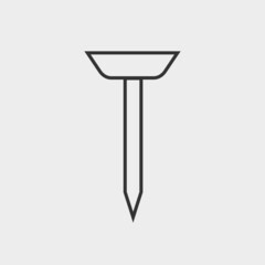 Nail vector icon illustration sign