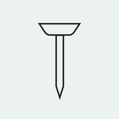 Nail vector icon illustration sign