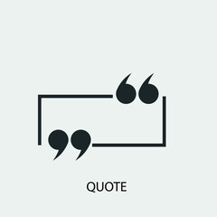 Quote vector icon illustration sign