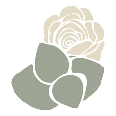 Tender vector flat illustration with a bouquet of flowers. Spring bouquet with roses. Bouquet for women on International Women's Day, Wedding and Mother's Day. Flower arrangement for decoration.