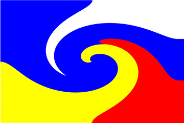 Vibrant colors in a spiral pattern