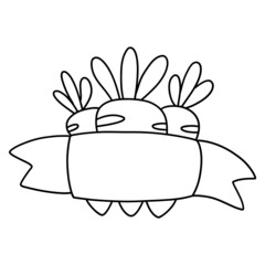 Easter carrot sign outline design-SVG