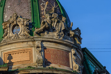 LVIV, UKRAINE - FEBRUARY, 2022: Building of former Galician Savings Bank, now it is a Museum of...