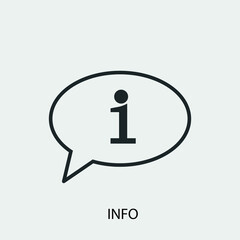 Info vector icon illustration sign