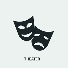 Theater vector icon illustration sign