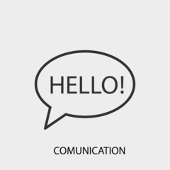 Communication vector icon illustration sign
