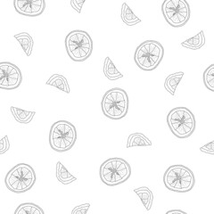 black and white seamless background with dried orange slices