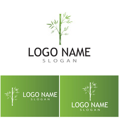 Bamboo Logo Template vector icon illustration design