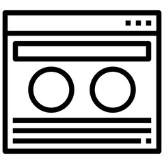 Obraz premium INDESIGN line icon,linear,outline,graphic,illustration