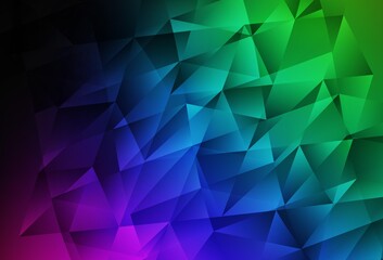 Obraz premium Dark Multicolor vector template with crystals, triangles.