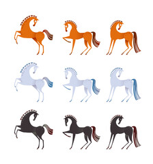 Horse character in cartoon style. Use it for children book, poster or package design.