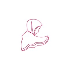 Muslimah hijab logo design hijab logo template vector image and icon