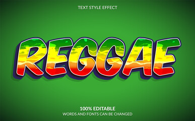 Editable Text Effect, Reggae Text Style	 - obrazy, fototapety, plakaty