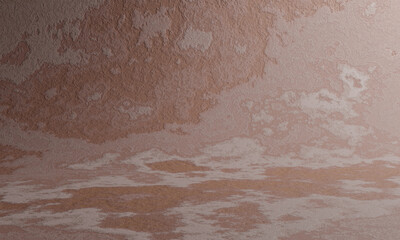 3D abstract clay wall. Weathered soil background.