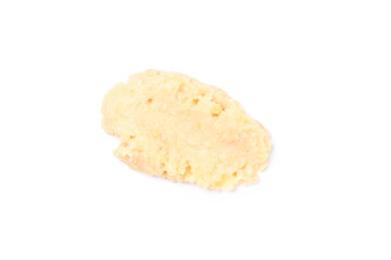 Hummus spread isolated on white background, close up