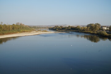 Views of the river Dniester in the upper reaches.