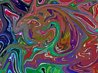 An abstract fluid art background with beautiful fantasy ink patterns