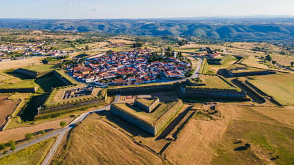 Drone view of Almeida in Portugal