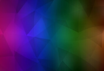 Obraz premium Dark Multicolor vector triangle mosaic template.