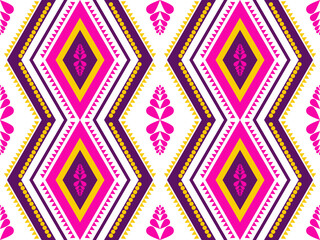 Ethnic seamless pattern traditional Design for clothing,background,carpet,wallpaper,wrapping,Batik,fabric,Vector illustration.embroidery style.