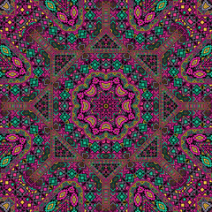 Abstract seamless pattern with geometric elements structure.