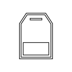 Tea bag icon in line style