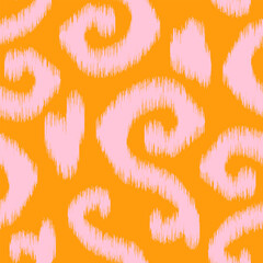 IKAT seamless pattern. Abstract vector print for fabric, wallpaper, wraping paper. Traditional ornament, modern illustration