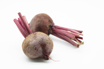 Fresh beet isolated on white background.