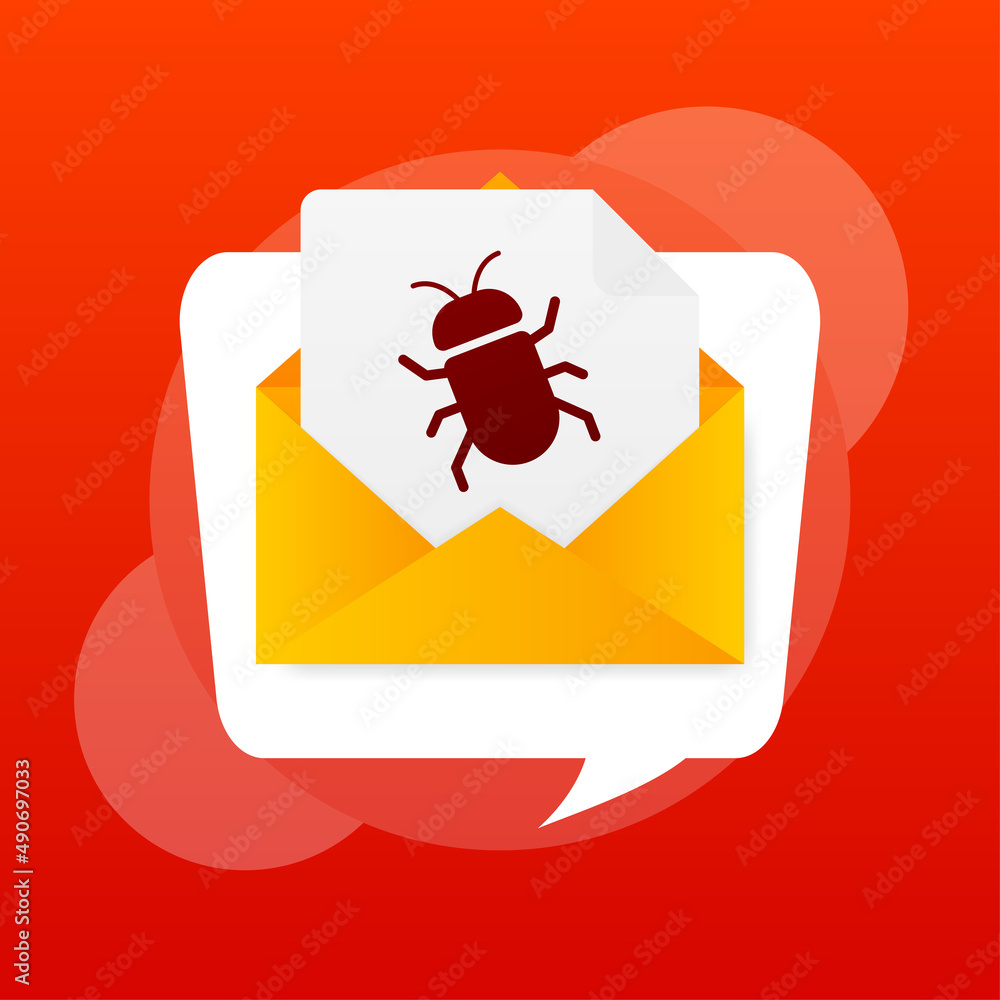 Poster virus message in flat style. vector design. flat design. vector graphic