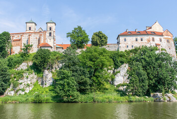 Fototapeta na wymiar Tyniec, Poland - founded in 1044 few kilometers from Krakow, on the right bank of the Vistula river, the Tyniec Benedictine abbey is one of the most peaceful spots in Lesser Poland