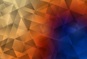 Fototapeta premium Light Blue, Yellow vector polygonal pattern.