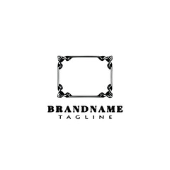 frame logo cartoon icon design template black isolated vector
