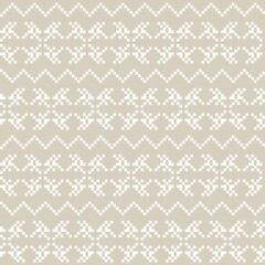 Snowflakes Fair Isle Seamless Pattern Design