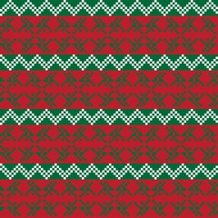 Snowflakes Fair Isle Seamless Pattern Design