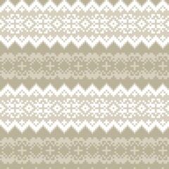 Snowflakes Fair Isle Seamless Pattern Design