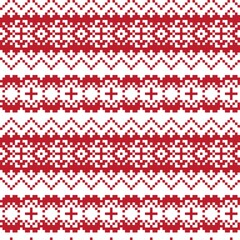 Snowflakes Fair Isle Seamless Pattern Design