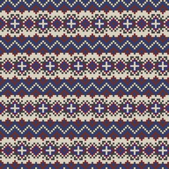 Snowflakes Fair Isle Seamless Pattern Design