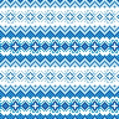 Snowflakes Fair Isle Seamless Pattern Design