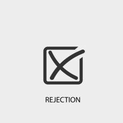 Rejection vector icon illustration sign