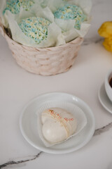 Handmade holiday sweets . Cooking. Bakery products.