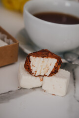 Handmade holiday sweets . Cooking. Bakery products.
