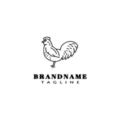 chicken logo icon design template vector illustration