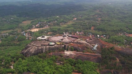 Jatayu Earth Center, also known as Jatayu Nature Park or Jatayu Rock, is a park and tourism centre at Chadayamangalam of Kerala. It stands at an altitude of 350m above the mean sea level.