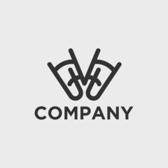 Letter V logo design template