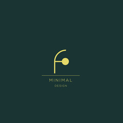 Minimalist Letter F icon logo
