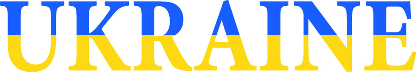 Ukraine flag and name 